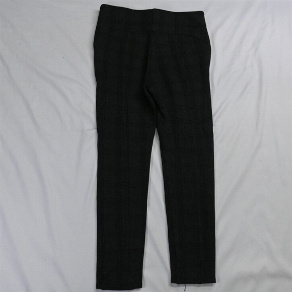 Ann Taylor 4 Gray Windowpane Side Zip Ponte Skinny Stretch Dress Pants - Picture 7 of 7
